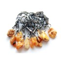 10 items Amber key chains