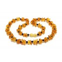 Amber & lapis lazuli necklace ALL11
