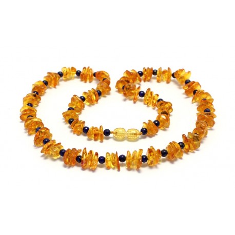 Amber & lapis lazuli necklace ARQ11