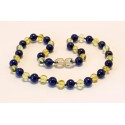 Baltic amber & lapis lazuli teething necklace BTN5