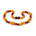 Amber and gemstones teething necklace BTN13