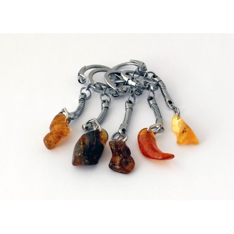 5 items Amber key chains