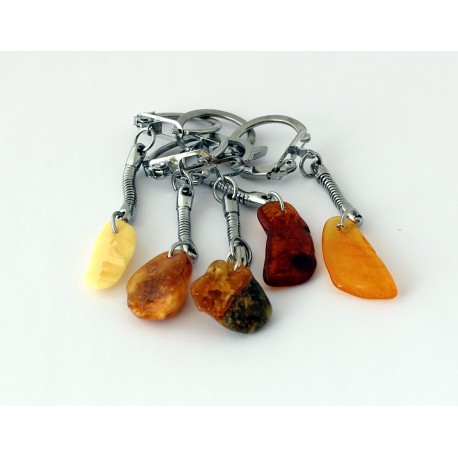 5 items Amber key chains